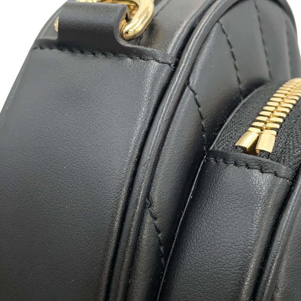 GUCCI Interlocking G Heart Shoulder Bag Black751628 Leather