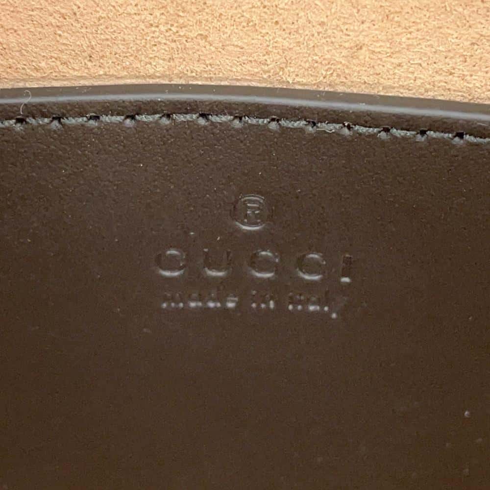 GUCCI Interlocking G Heart Shoulder Bag Black751628 Leather