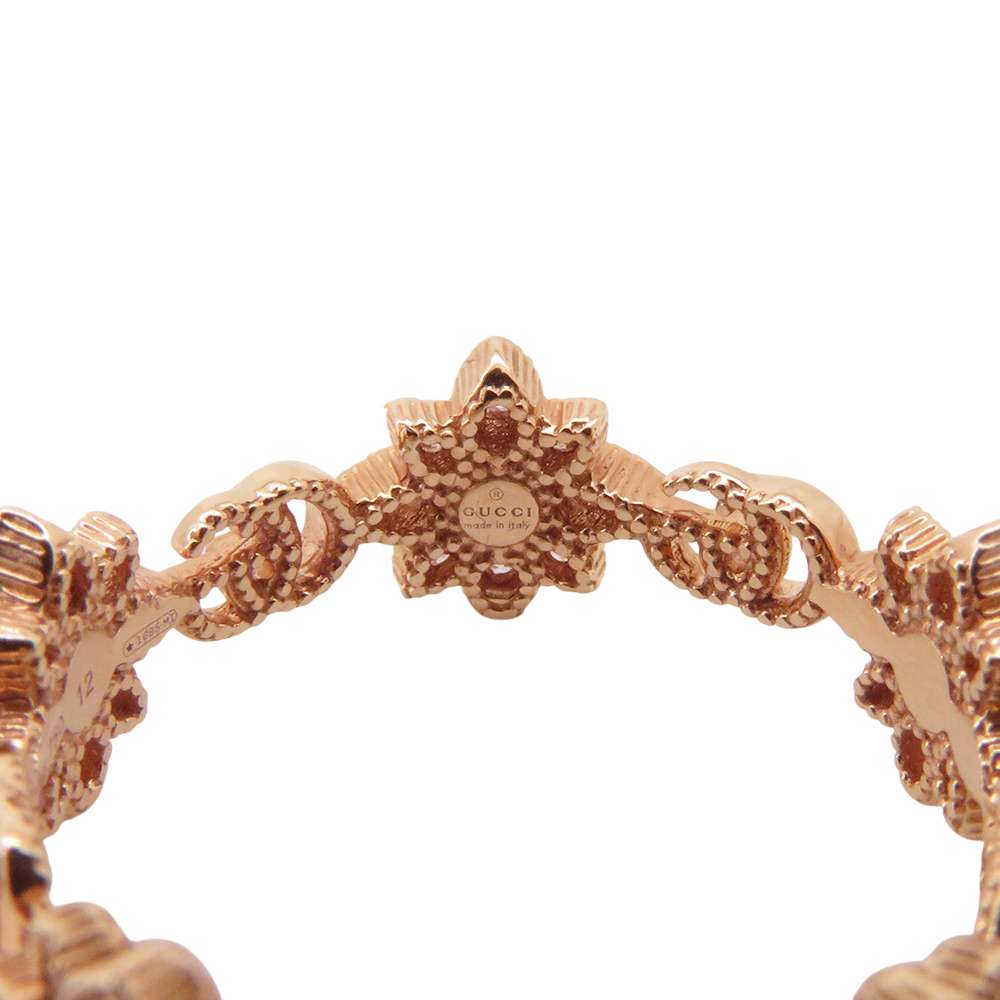GUCCI Flora Ring Size 12 18K Pink Gold