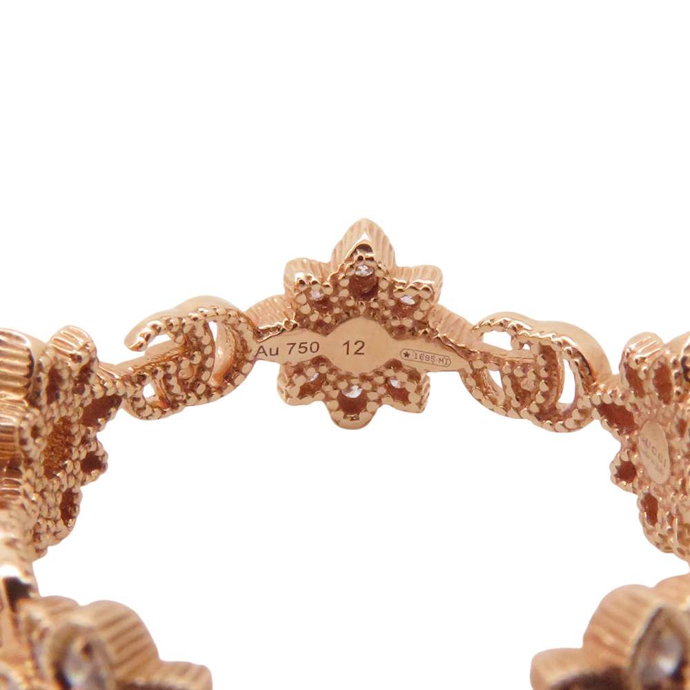 GUCCI Flora Ring Size 12 18K Pink Gold