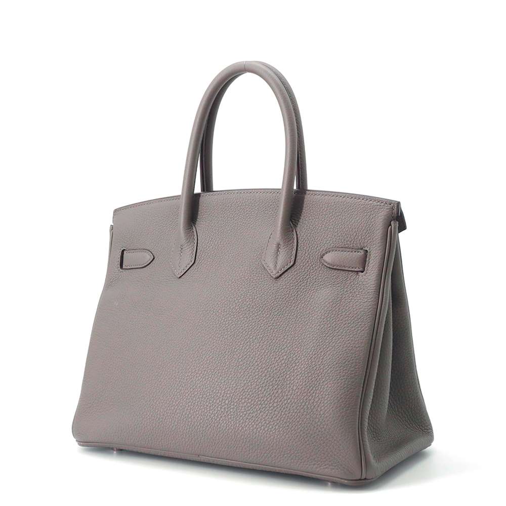 HERMES Birkin Gris Meyer Togo Leather Size 30