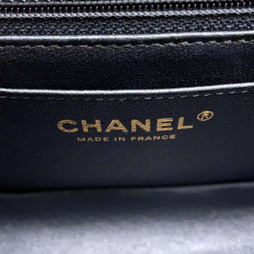 CHANEL 2.55 ChainShoulder Bag BlackAS0874 Embossed Leather