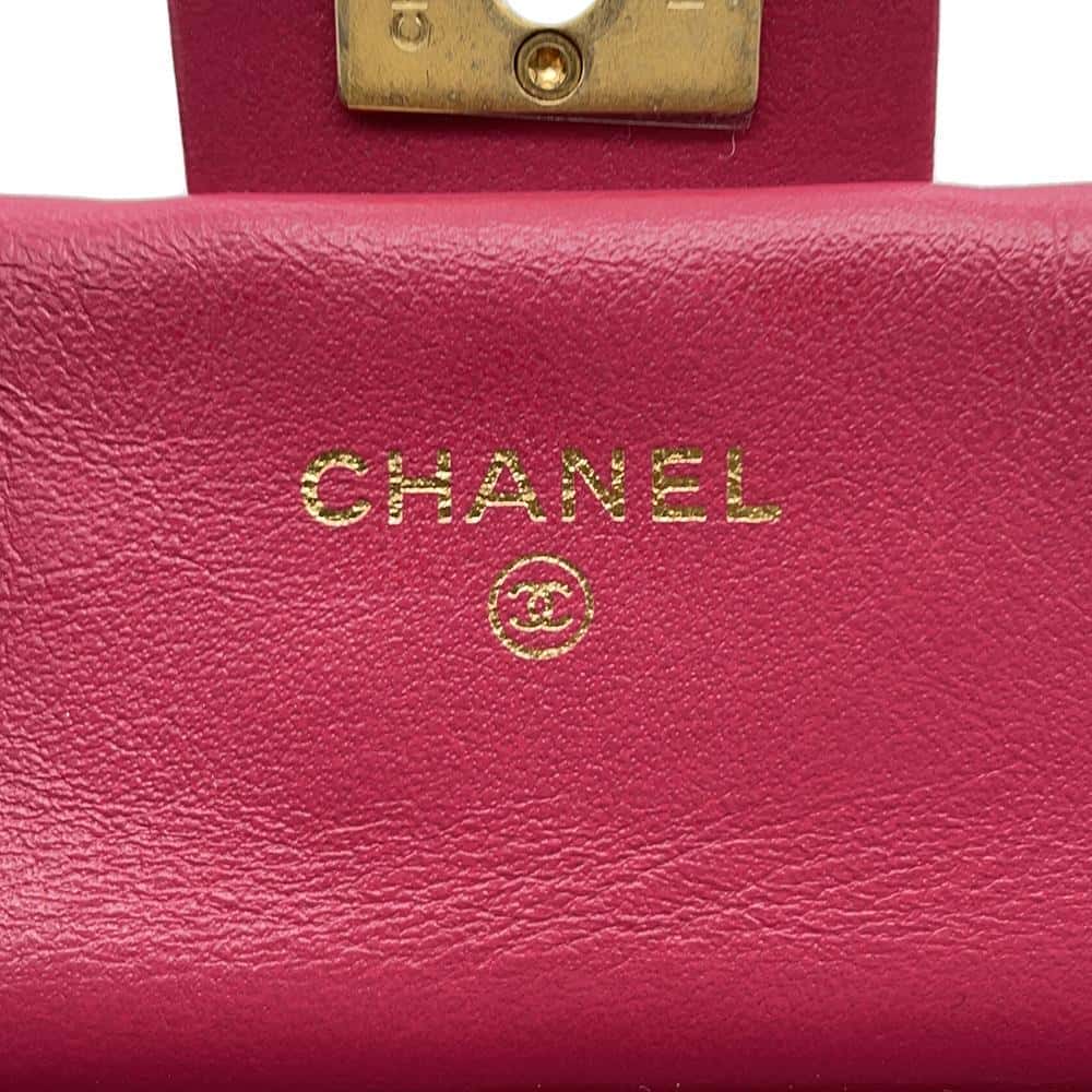 CHANEL Matelasse ChainClutch Bag RedAP2271 Lambskin