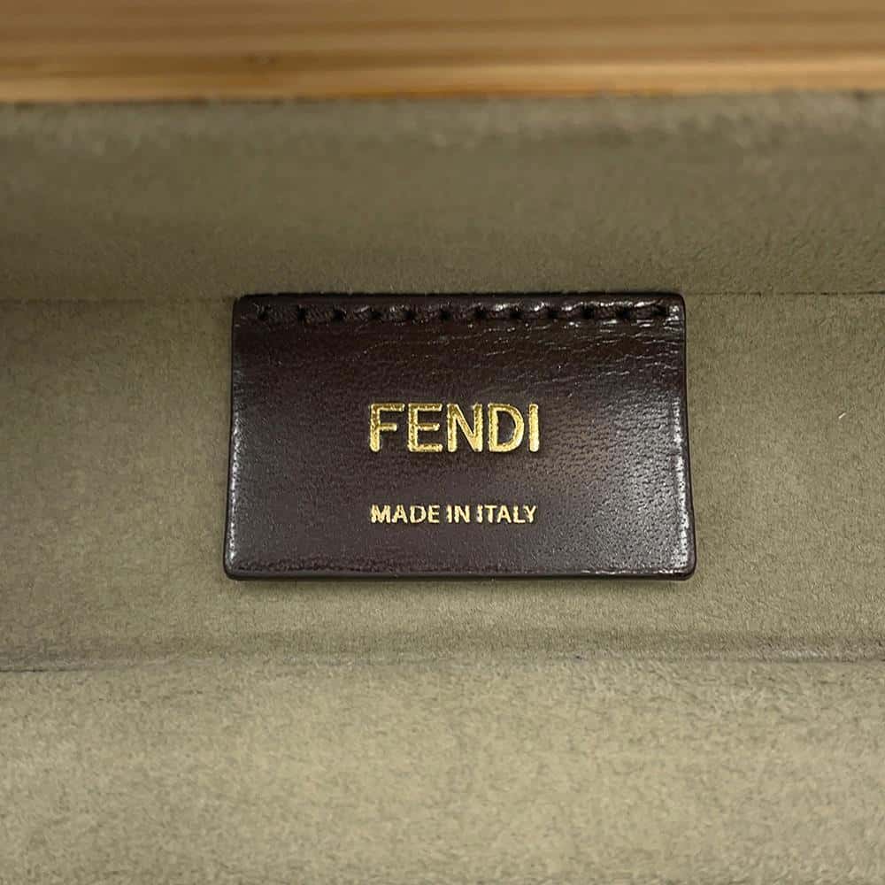 FENDI Baguette Trunk Shoulder Bag Natural7VA507 Wood Leather