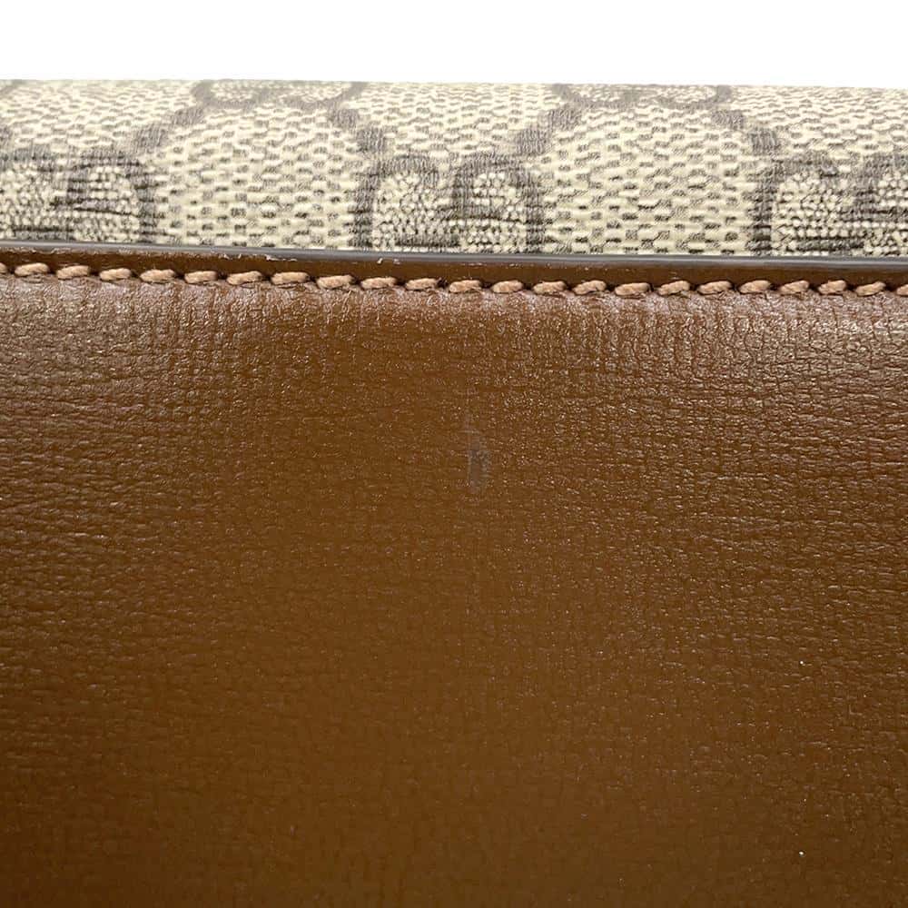 GUCCI GG Supreme 2way tote Beige/Brown735396 PVC Leather