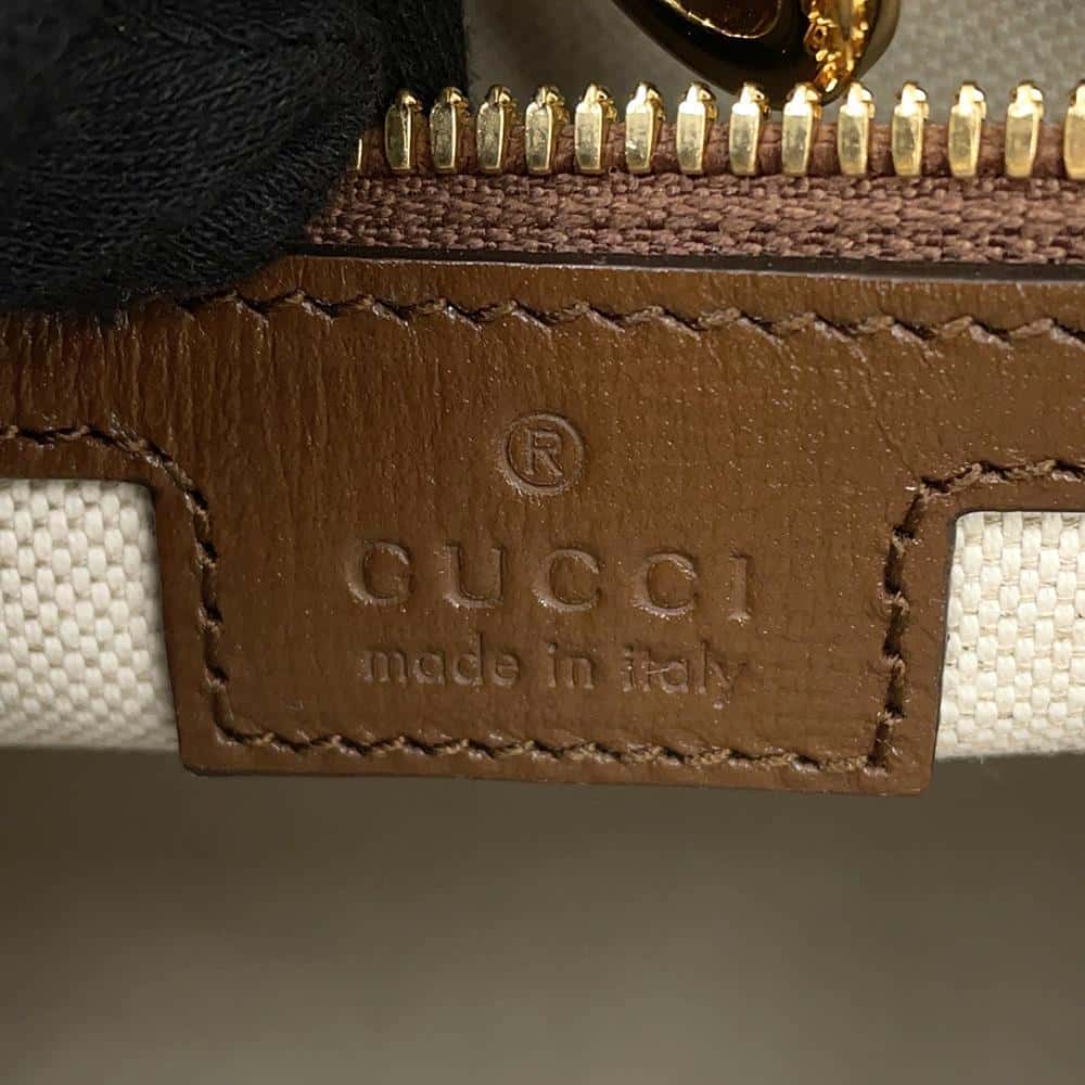 GUCCI GG Supreme 2way tote Beige/Brown735396 PVC Leather