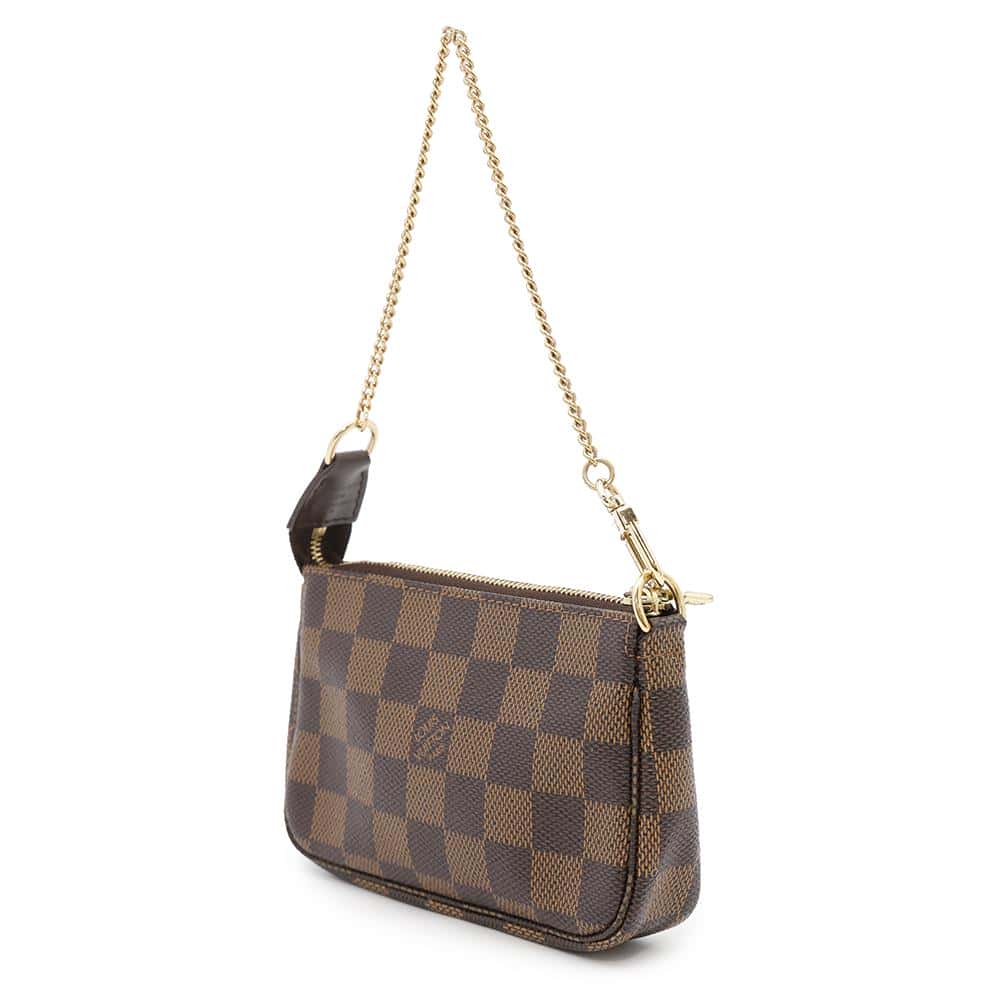 LOUIS VUITTON Mini Pochette Accessoires T&B BrownN58011 Damier Ebene Canvas