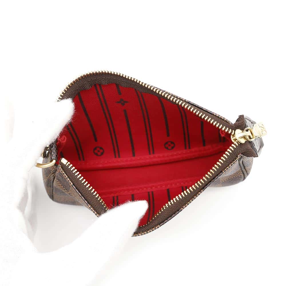 LOUIS VUITTON Mini Pochette Accessoires T&B BrownN58011 Damier Ebene Canvas