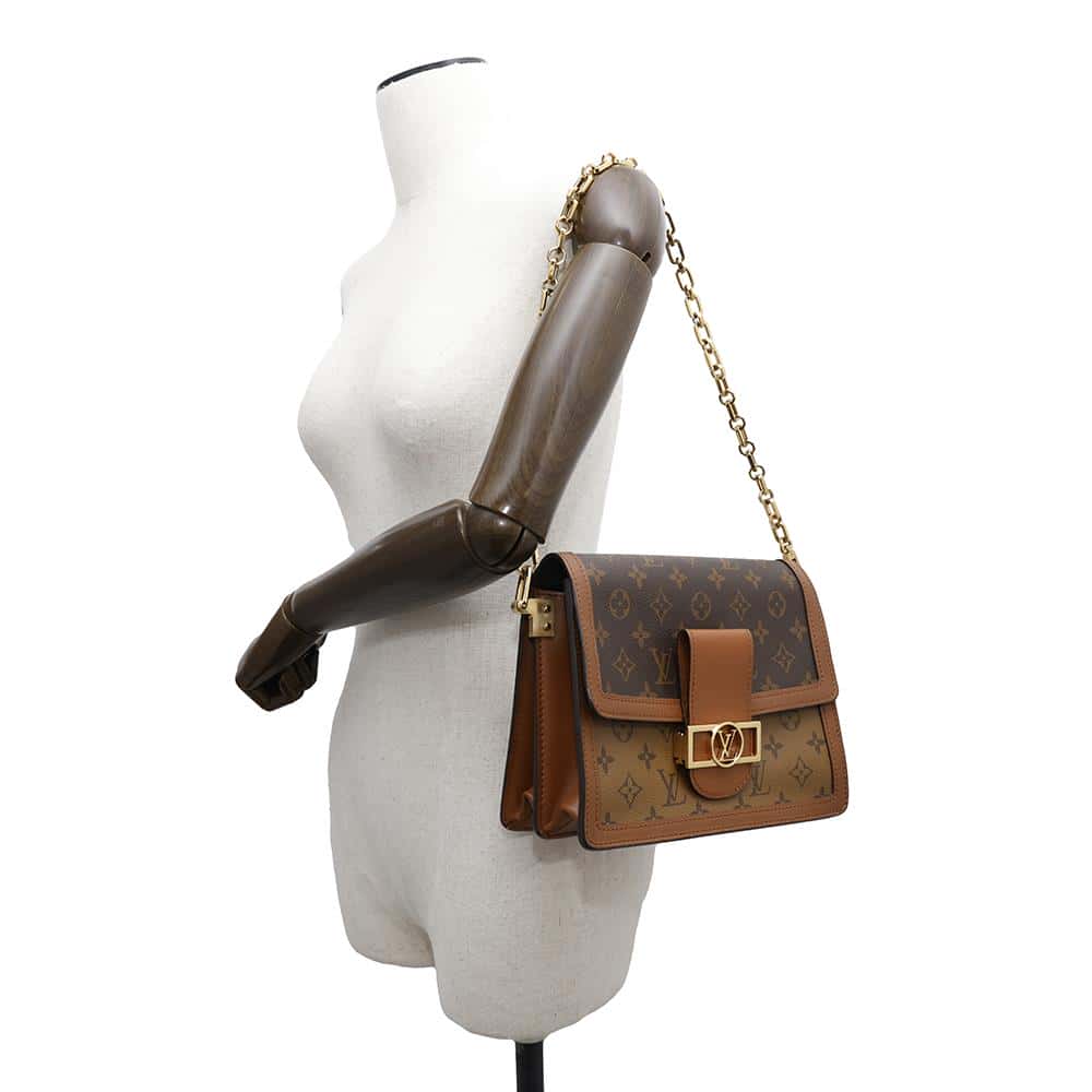 LOUIS VUITTON Dauphine NoirM45958 Monogram Monogram Reverse Canvas Size MM