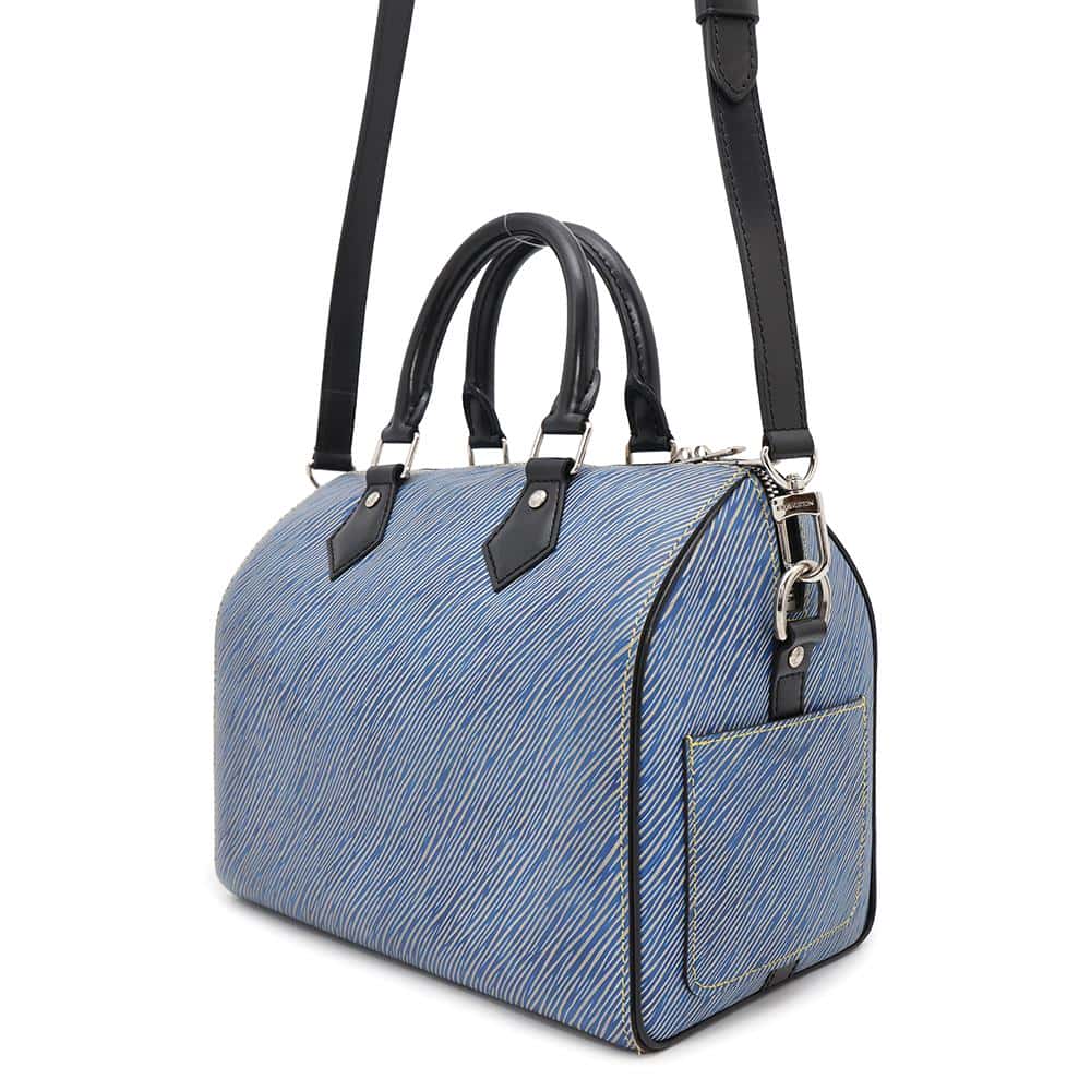LOUIS VUITTON Speedy Bandouliere Blue/NoirM51280 Epi Denim Size 25