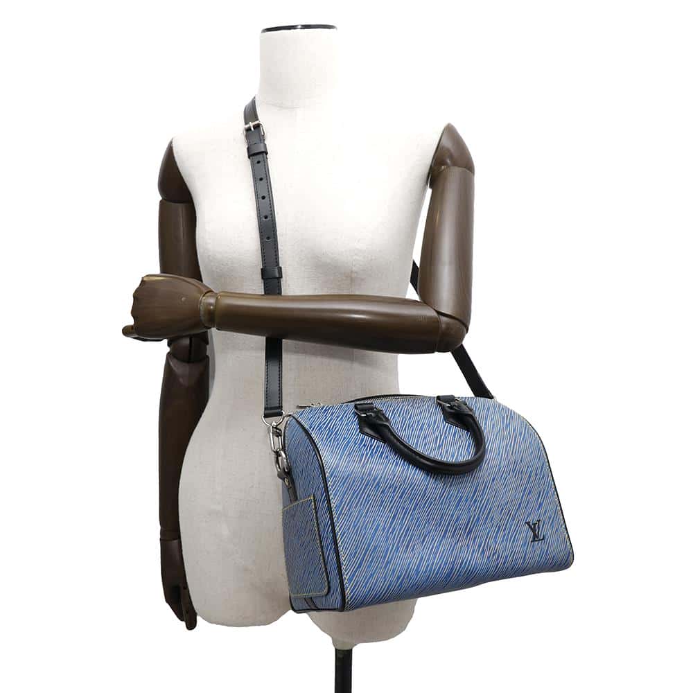 LOUIS VUITTON Speedy Bandouliere Blue/NoirM51280 Epi Denim Size 25