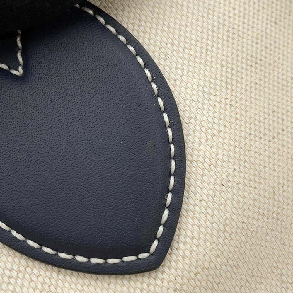 GUCCI Logo print Tote Bag Beige/Dark Blue772176 Canvas Leather Size Medium