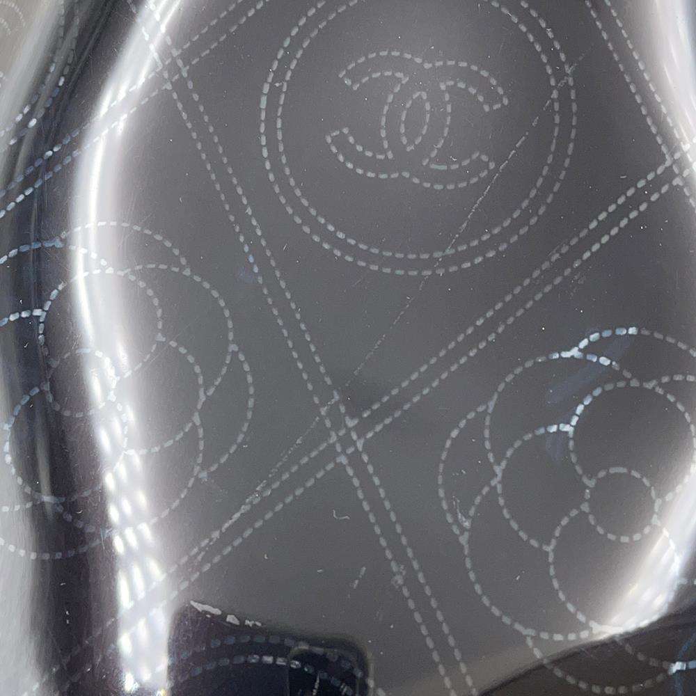 CHANEL CC Logo Camellia Plastics Bucket Bag Black/WhiteA57636 Plastics Leather