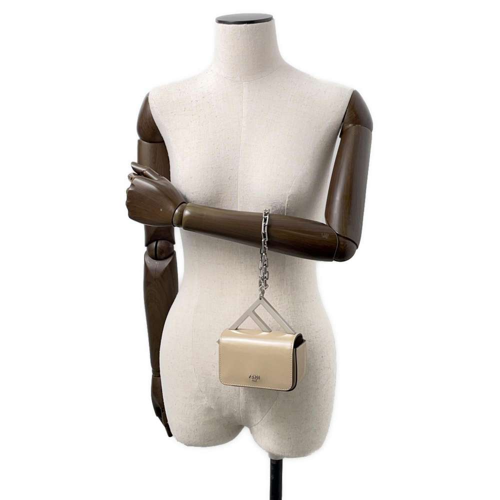 FENDI First Site Nano Beige7AS173 Leather