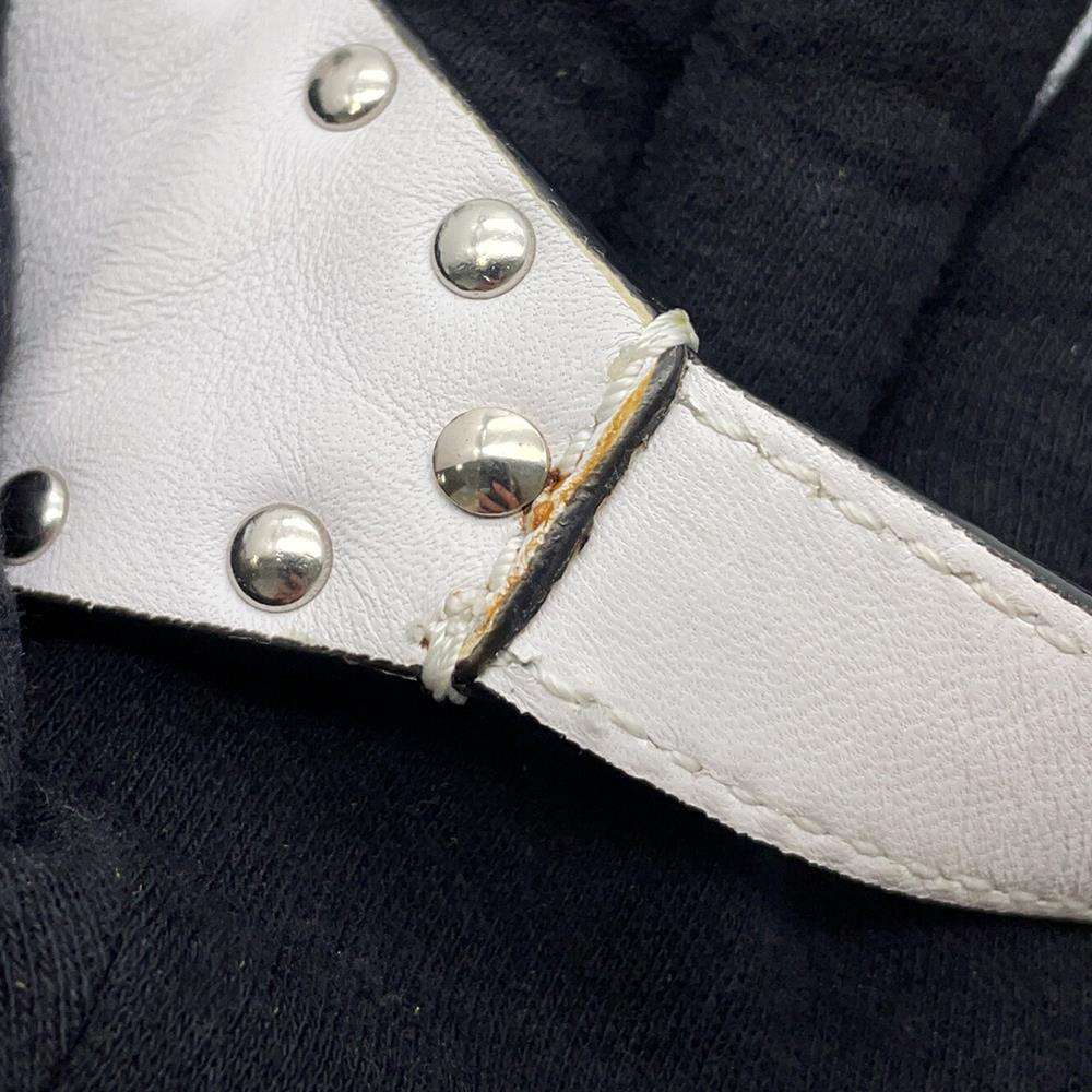 Valentino Garavani Rock Studded Crossbody Bag White Leather