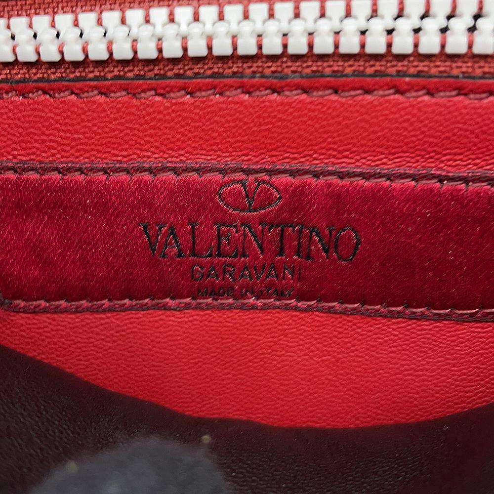 Valentino Garavani Rock Studded Crossbody Bag White Leather