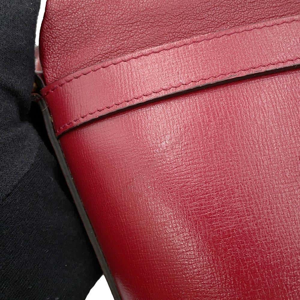 GUCCI Horsebit 1955 bucket bag Red602118 Leather