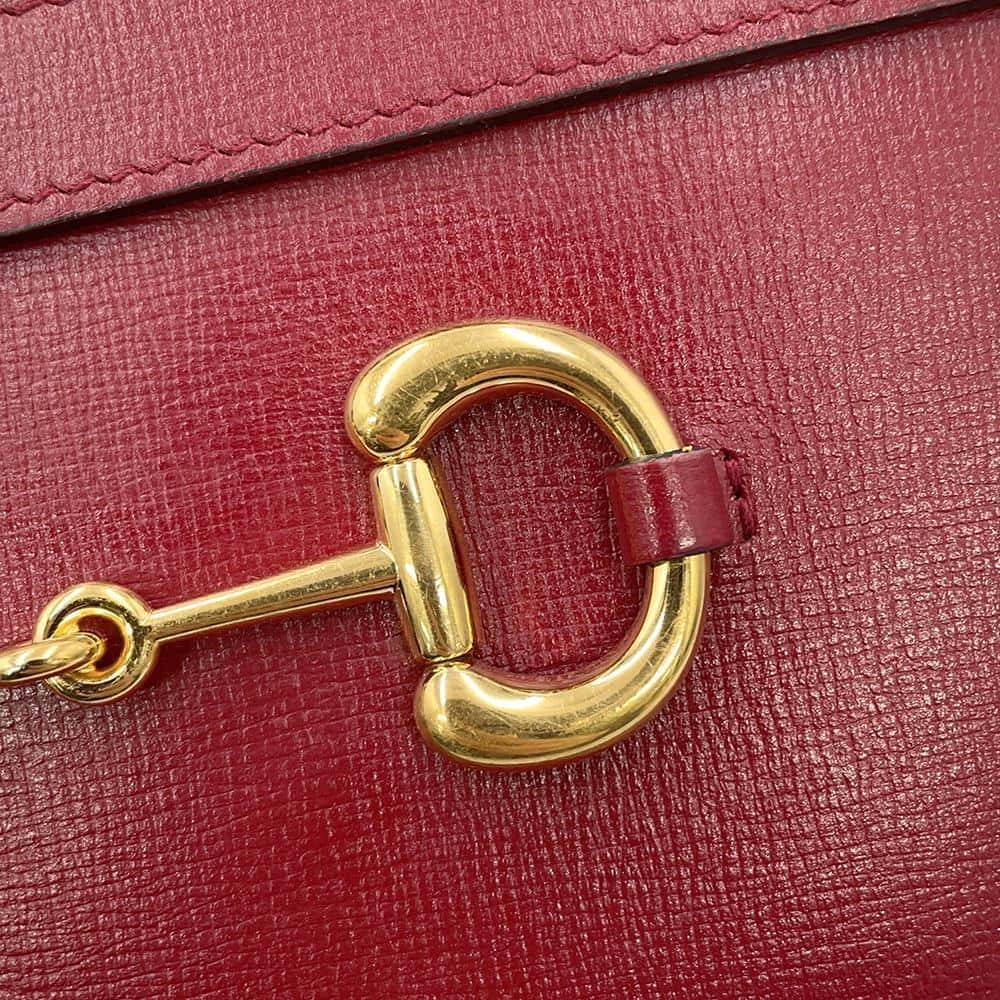 GUCCI Horsebit 1955 bucket bag Red602118 Leather