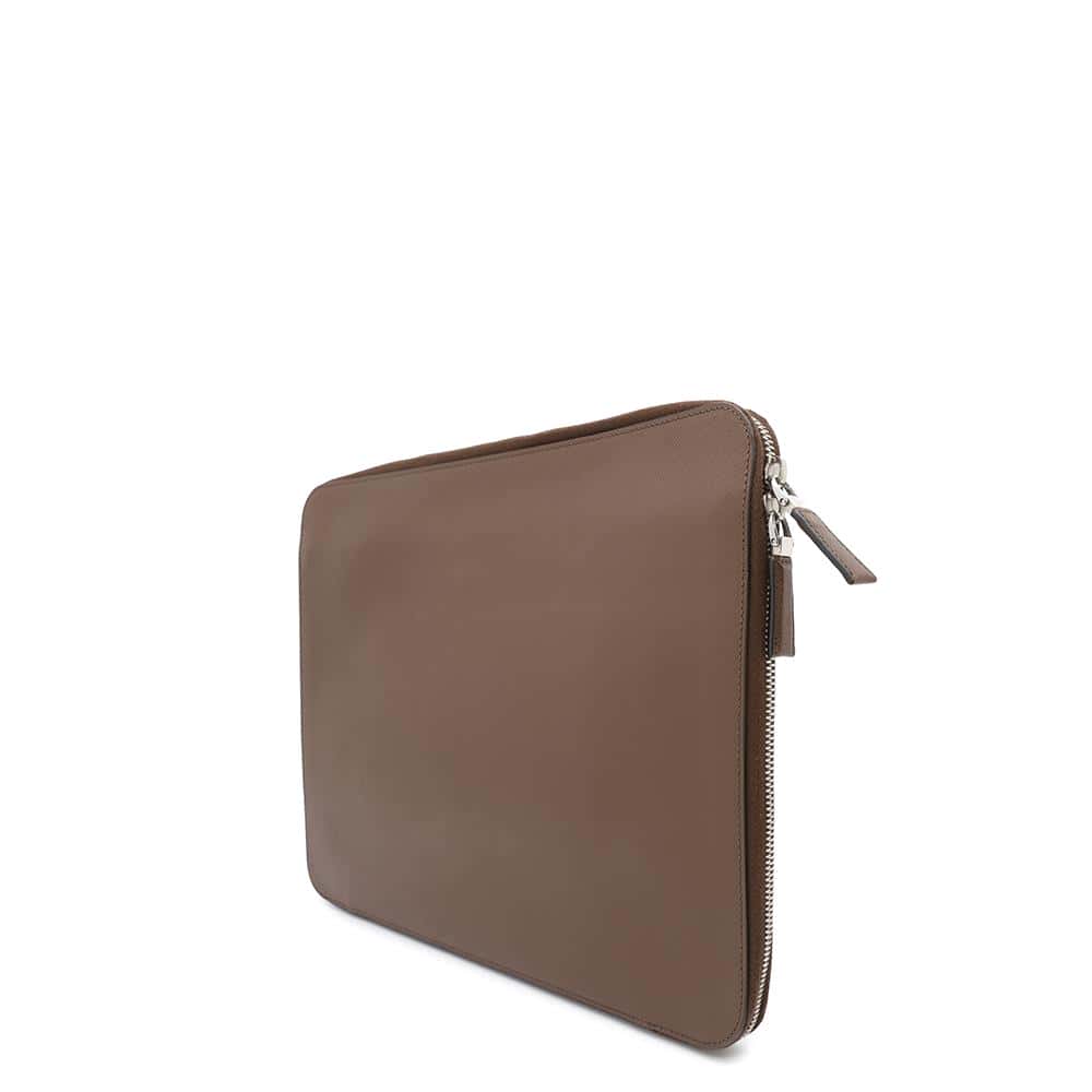 PRADA Clutch Bag Brown2VN001 Leather