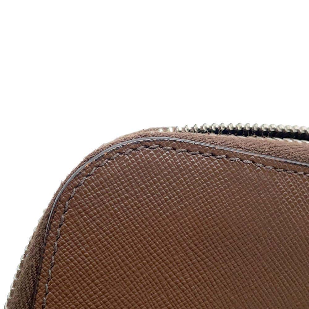 PRADA Clutch Bag Brown2VN001 Leather