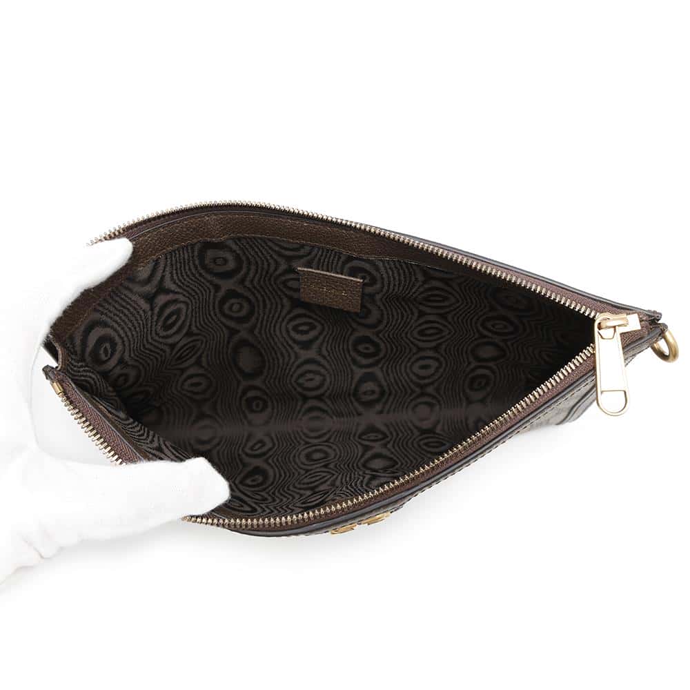 BALENCIAGA GUCCICollaboration The Hacker Project Clutch Bag Beige/Brown680382 GG SupremeCanvas Leather