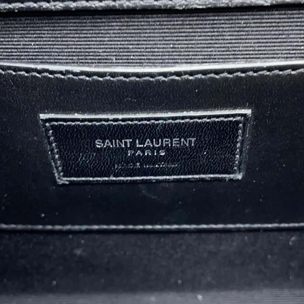 SAINT LAURENT PARIS Kate Tassel Shoulder Black354119 Embossed Leather Size Medium