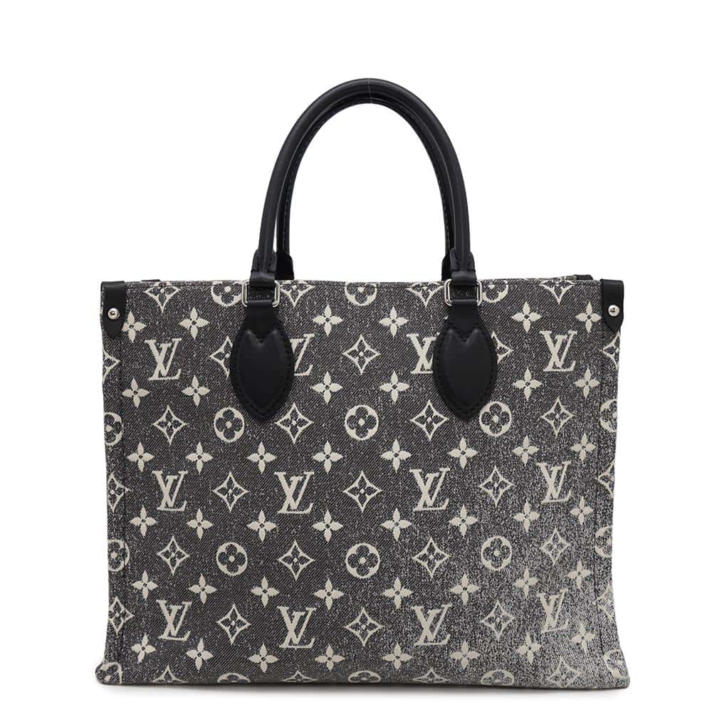 LOUIS VUITTON Onthego GrayM46448 Monogram・Jacquard Denim Size MM