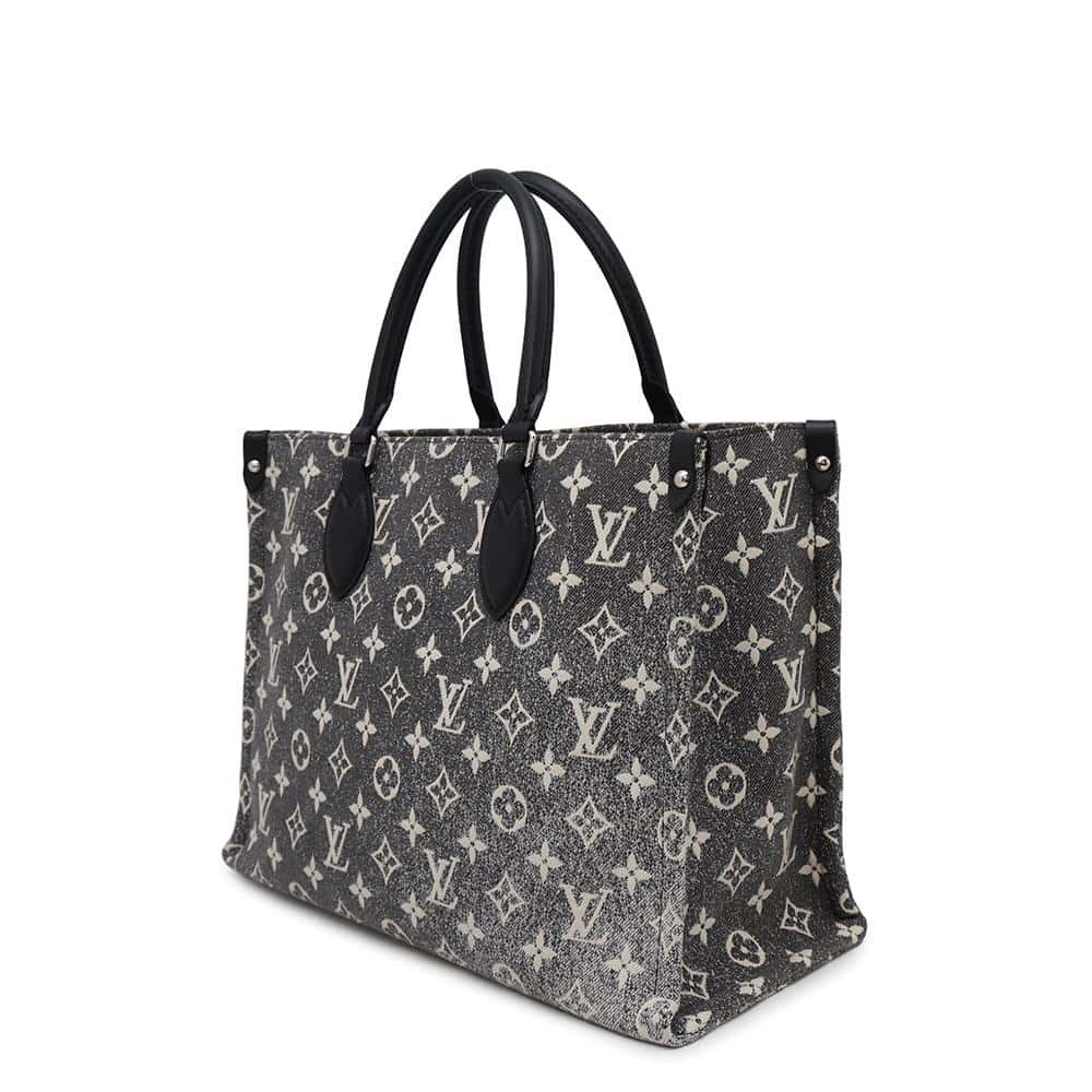 LOUIS VUITTON Onthego GrayM46448 Monogram・Jacquard Denim Size MM