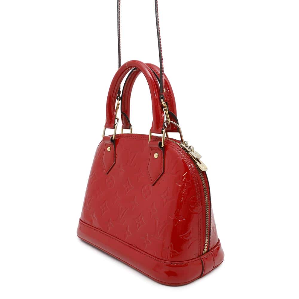 LOUIS VUITTON Alma CeriseM90174 Monogram Vernis Leather Size BB