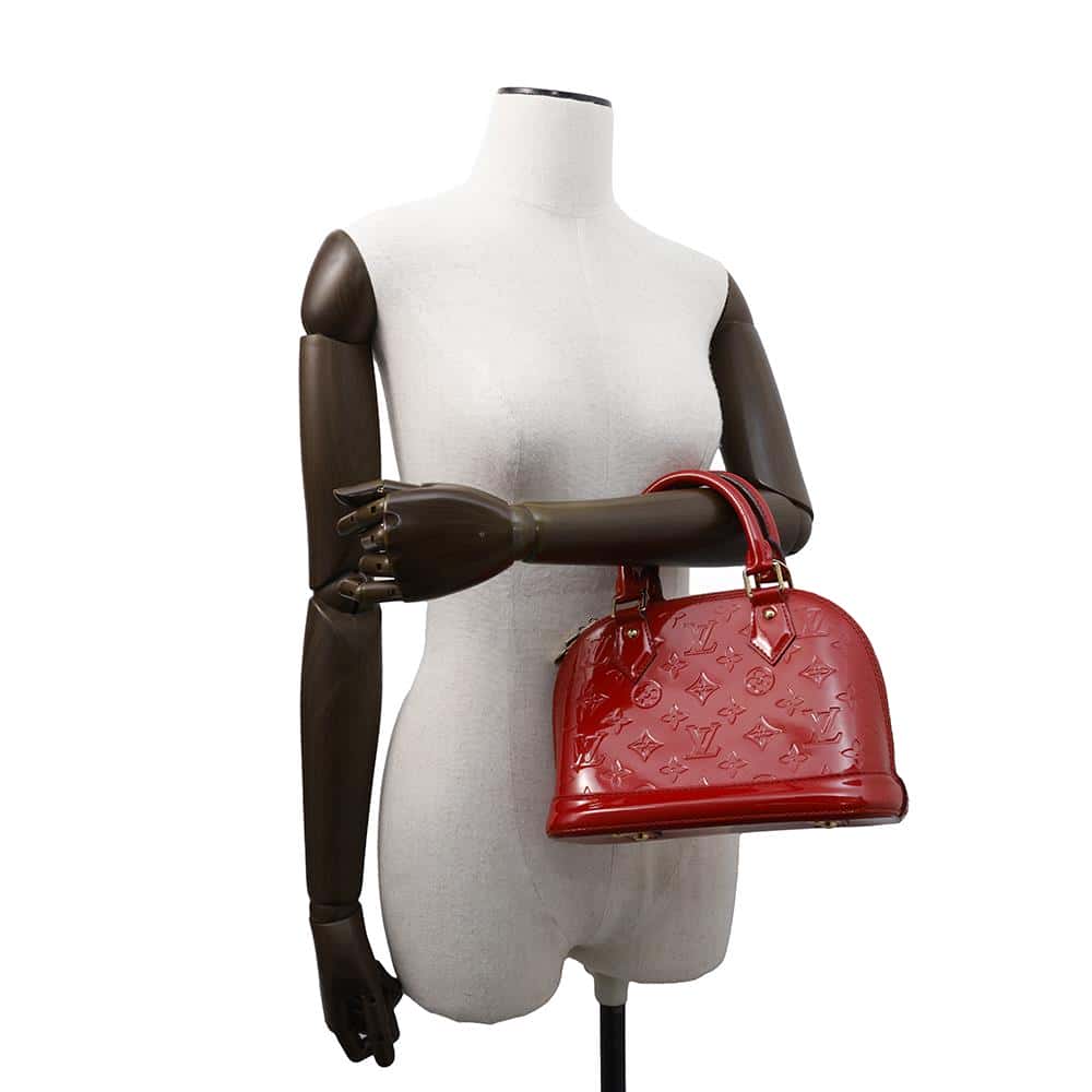 LOUIS VUITTON Alma CeriseM90174 Monogram Vernis Leather Size BB