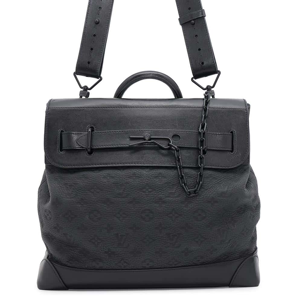 LOUIS VUITTON Steamer NoirM55701 Monogram・Taurillon Size PM