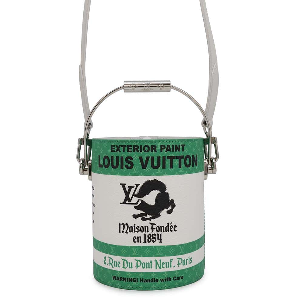 LOUIS VUITTON LV paint can GreenM81592 Canvas Leather