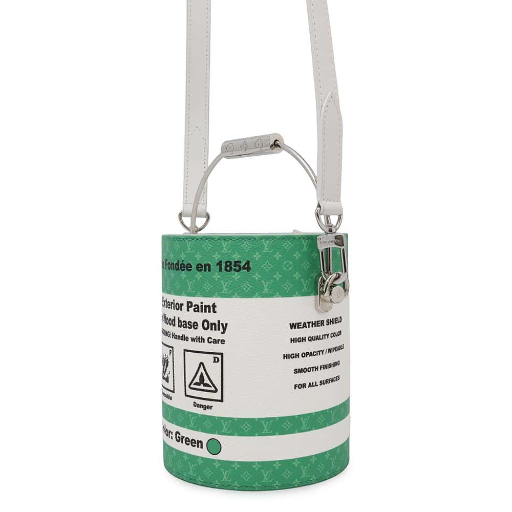 LOUIS VUITTON LV paint can GreenM81592 Canvas Leather