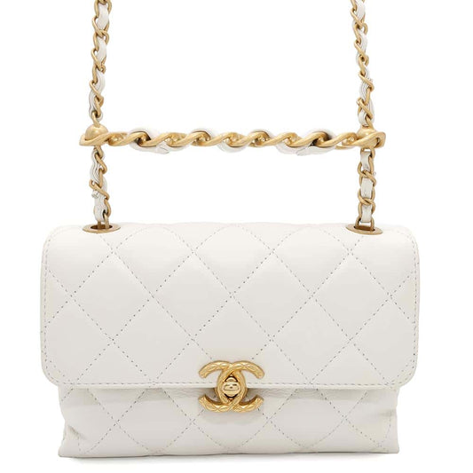 CHANEL Matelasse ChainShoulder Bag WhiteAS3226 Lambskin