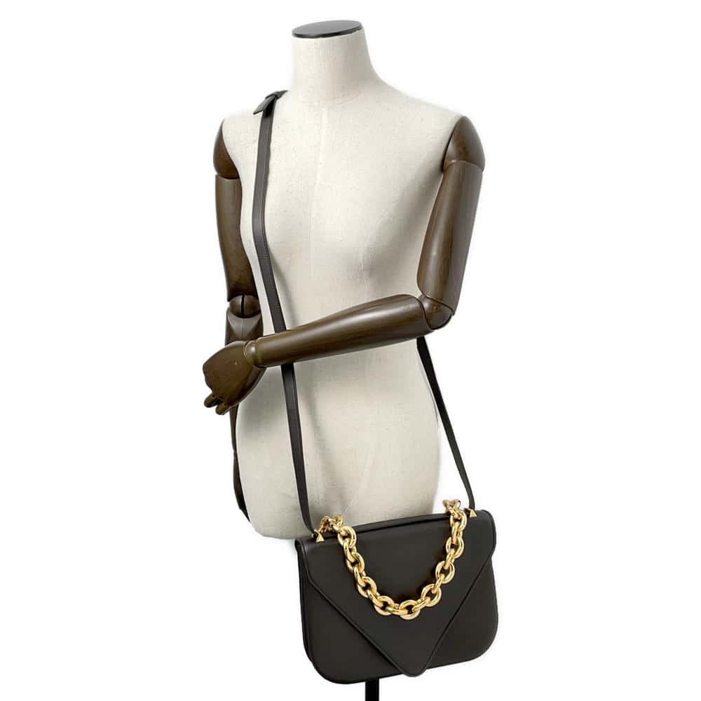 Bottega Veneta Mount Envelope Shoulder Bag Brown667398 Smooth Calf Leather