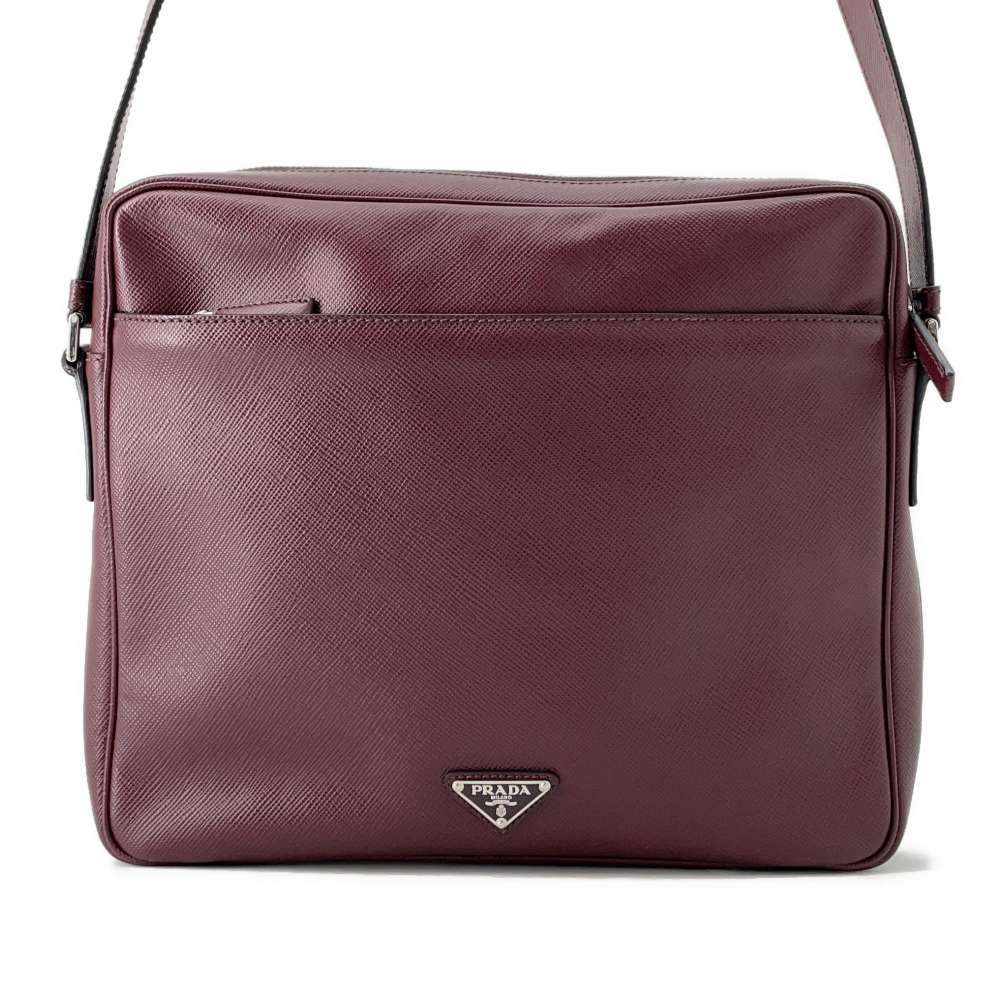 PRADA Messenger bag BordeauxVA1066 Saffiano LeatherLeather