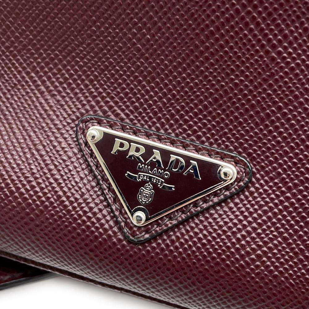 PRADA Messenger bag BordeauxVA1066 Saffiano LeatherLeather