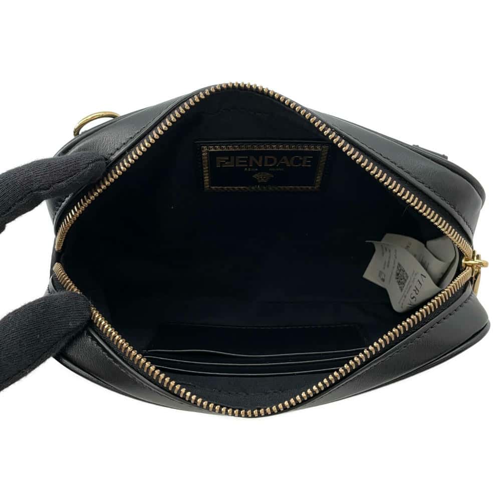 FENDI Fendace Camera Bag Shoulder Bag Black7M0285 Leather
