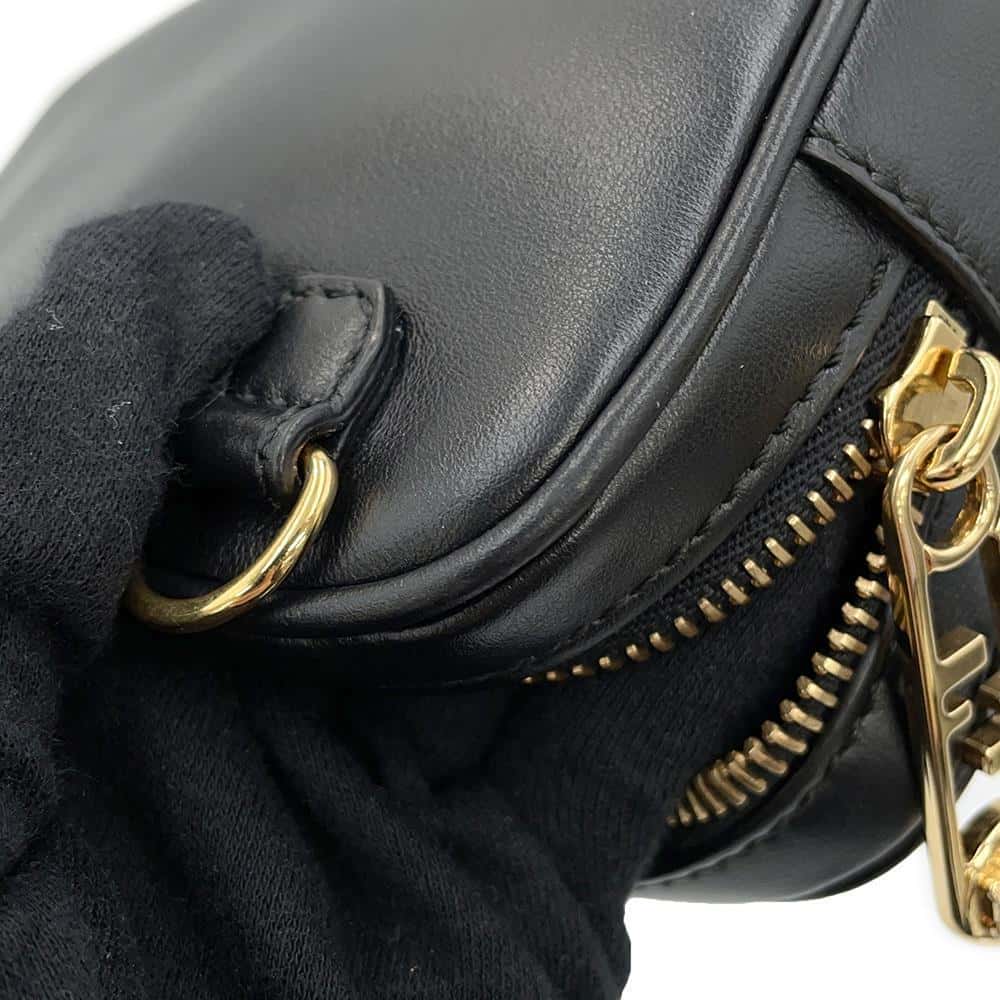 FENDI Fendace Camera Bag Shoulder Bag Black7M0285 Leather