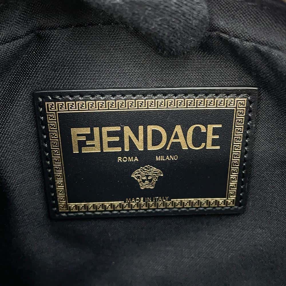 FENDI Fendace Camera Bag Shoulder Bag Black7M0285 Leather