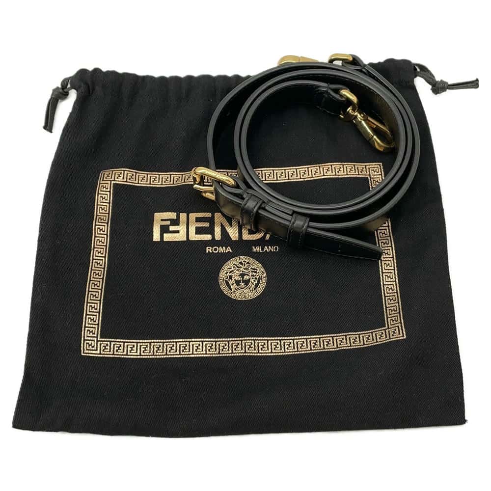 FENDI Fendace Camera Bag Shoulder Bag Black7M0285 Leather