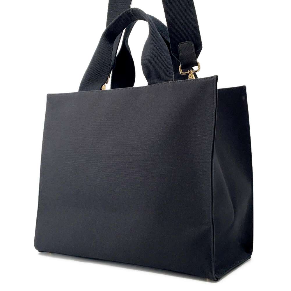 FENDI Fendace Tote Bag Black8BH395 Canvas