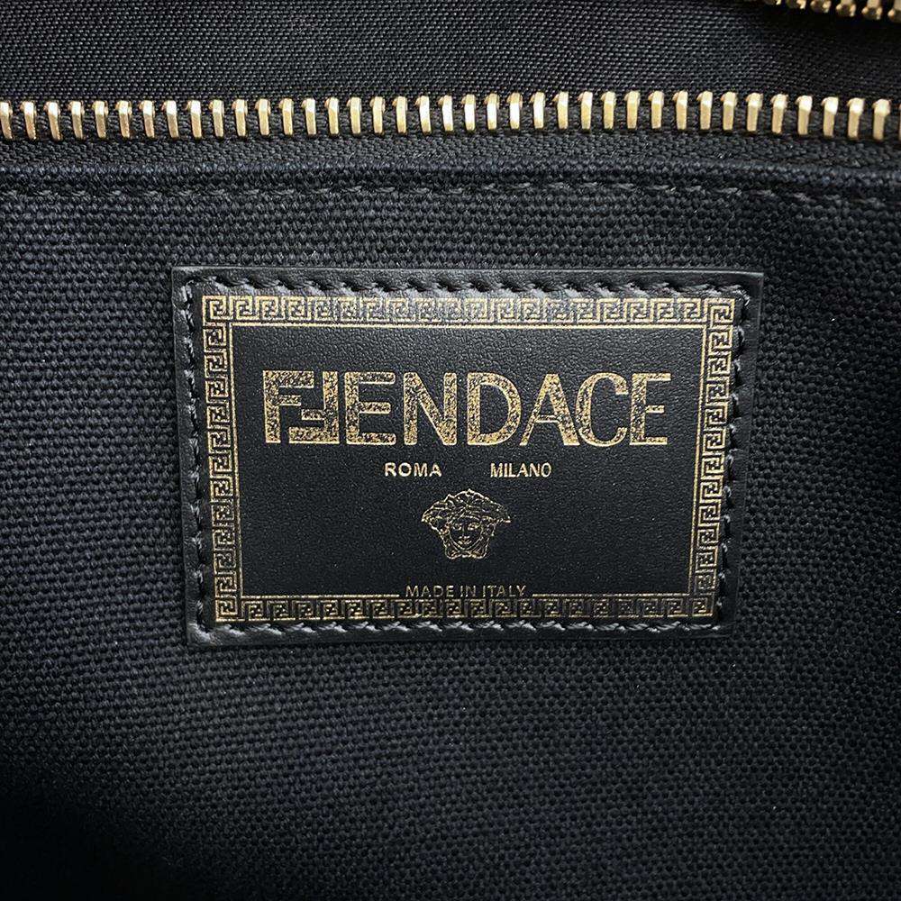 FENDI Fendace Tote Bag Black8BH395 Canvas