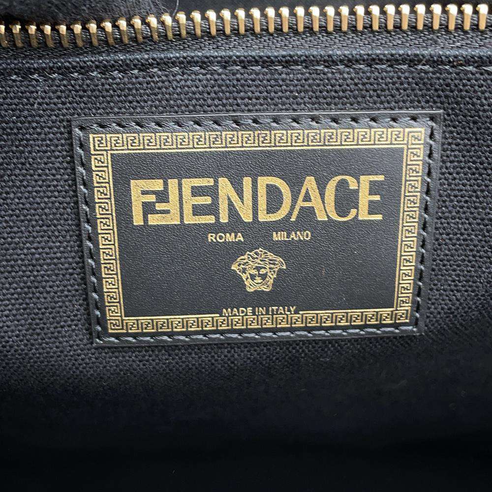 FENDI Fendace Tote Bag Black7VA558 Canvas