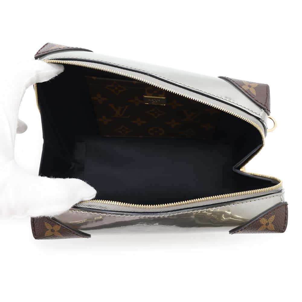 LOUIS VUITTON Venice Gris MetalM52758 Monogram Patent Leather