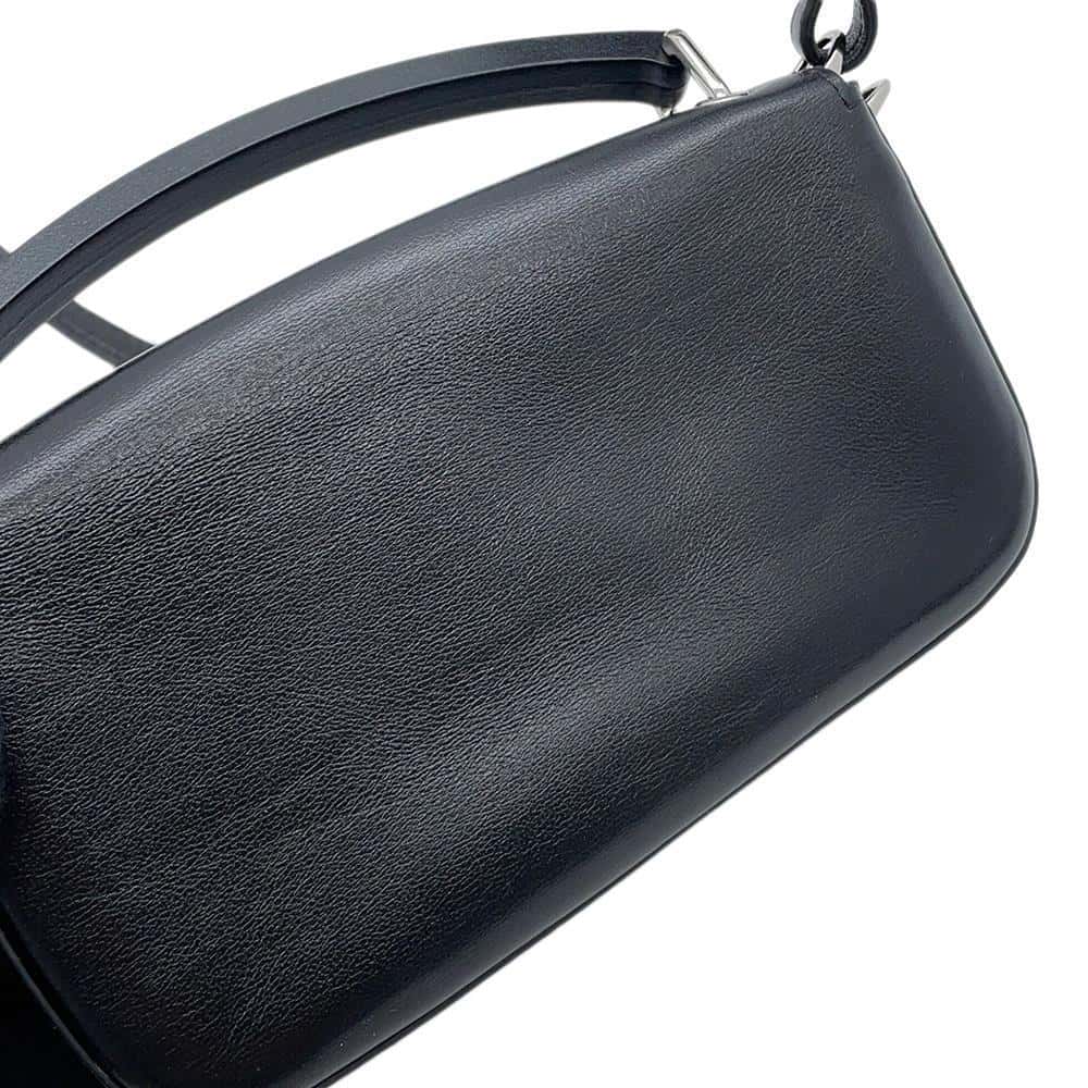 FENDI Marc Jacobs Collaboration Baguette Shoulder Bag Black7AS142 Leather