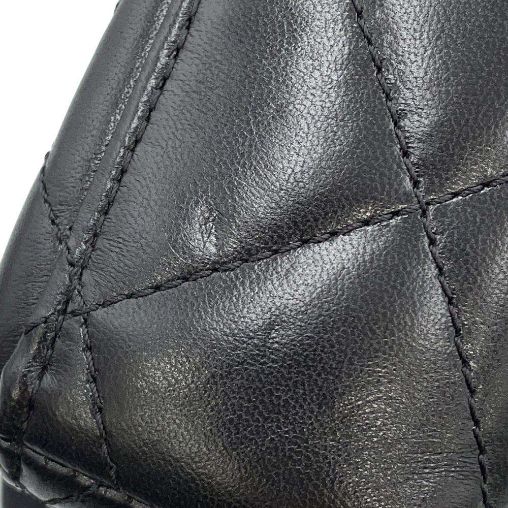 CHANEL Matelasse CC Logo Box ChainShoulder BlackAS2635 Lambskin