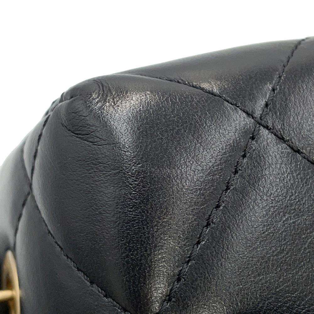 CHANEL Matelasse CC Logo Box ChainShoulder BlackAS2635 Lambskin