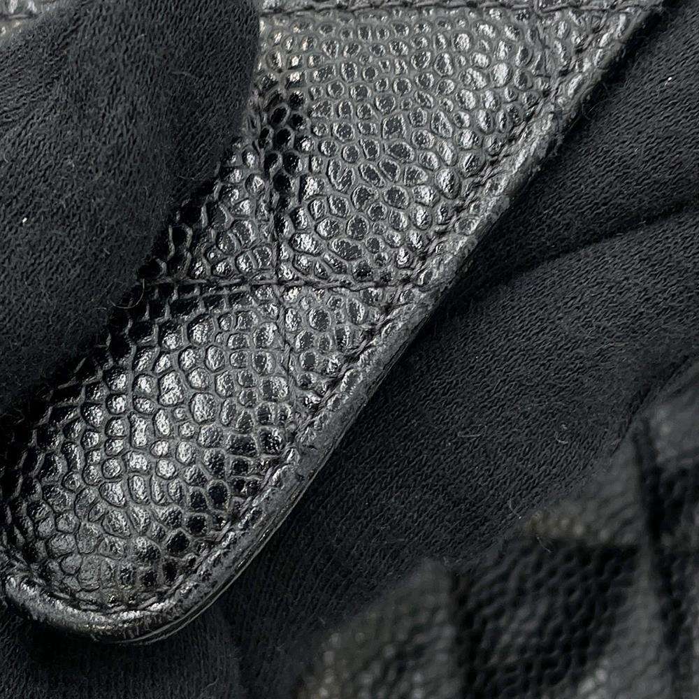 CHANEL Matelasse Double Flap ChainShoulder BlackA01112 Caviar Leather