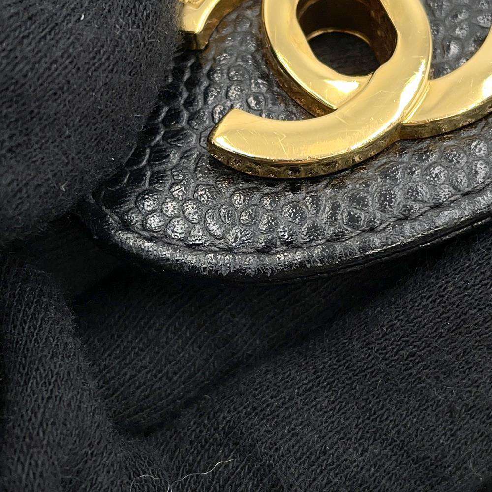 CHANEL Matelasse Double Flap ChainShoulder BlackA01112 Caviar Leather